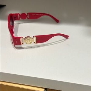Versace Bold Red Eyewear with Gold Detail